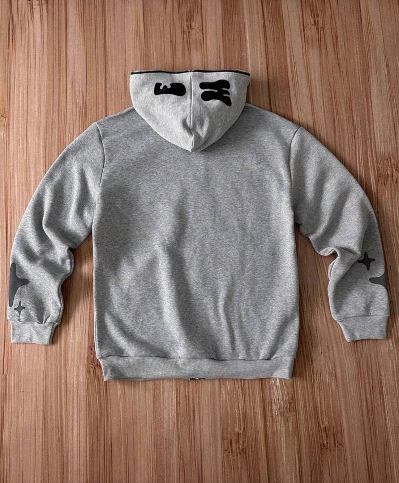 Manfinity Roghcode Men's Loose Fit Zip Up Hooded Sweatshirt With Thermal Lined, For Fall Winter, Long Sleeve Top ^